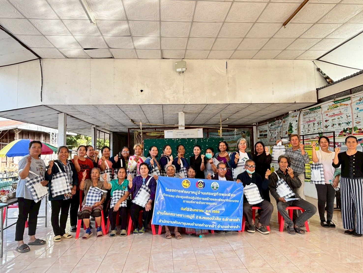 พช.คำตากล้า จ.สกลนคร : ดำเนินการโครงการพัฒนาหมู่บ้านเศรษฐกิจพอเพียง  กิจกรรม ประชุมเชิงปฏิบัติการสร้างและพัฒนากระบวนการบริหารจัดการชุมชน